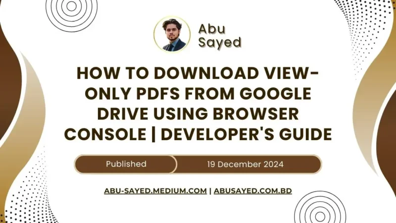 Step-by-step guide for downloading view-only PDFs from Google Drive using the browser console, featuring practical tips and screenshots for easy navigation.